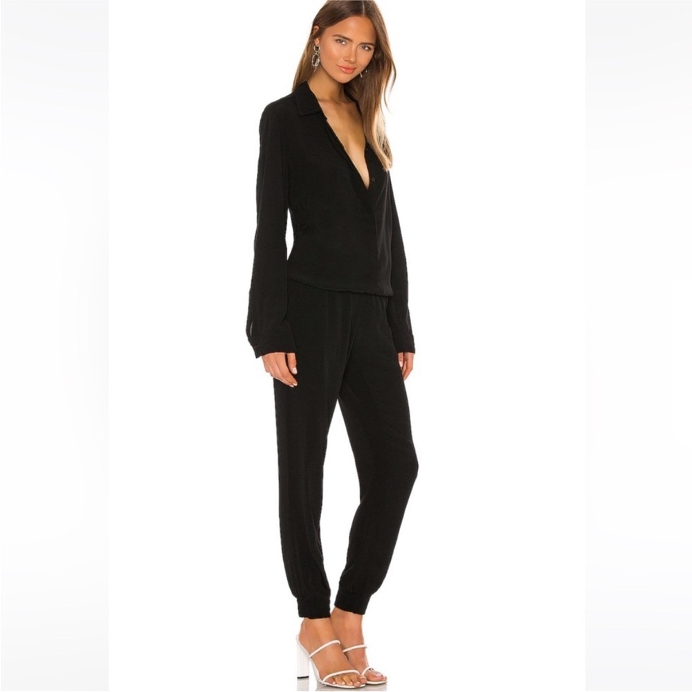 Commando Butter Wrap Long Sleeve Jumpsuit Black Size XL